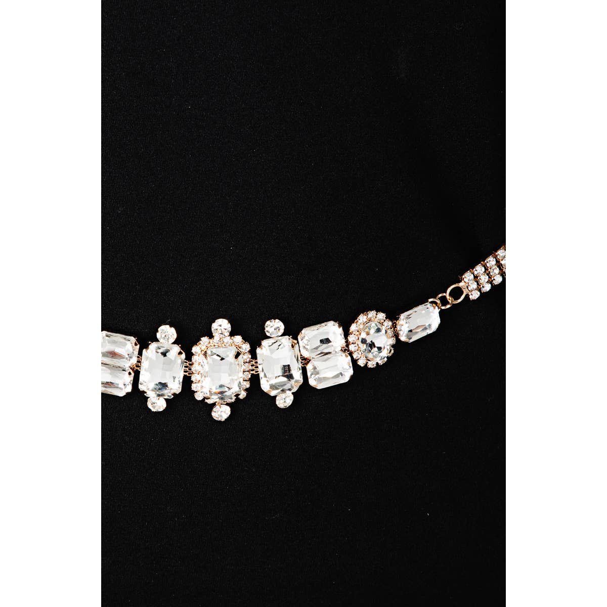 Anarchy Street - Bridal Rhinestone Studded Chain Belt: G
