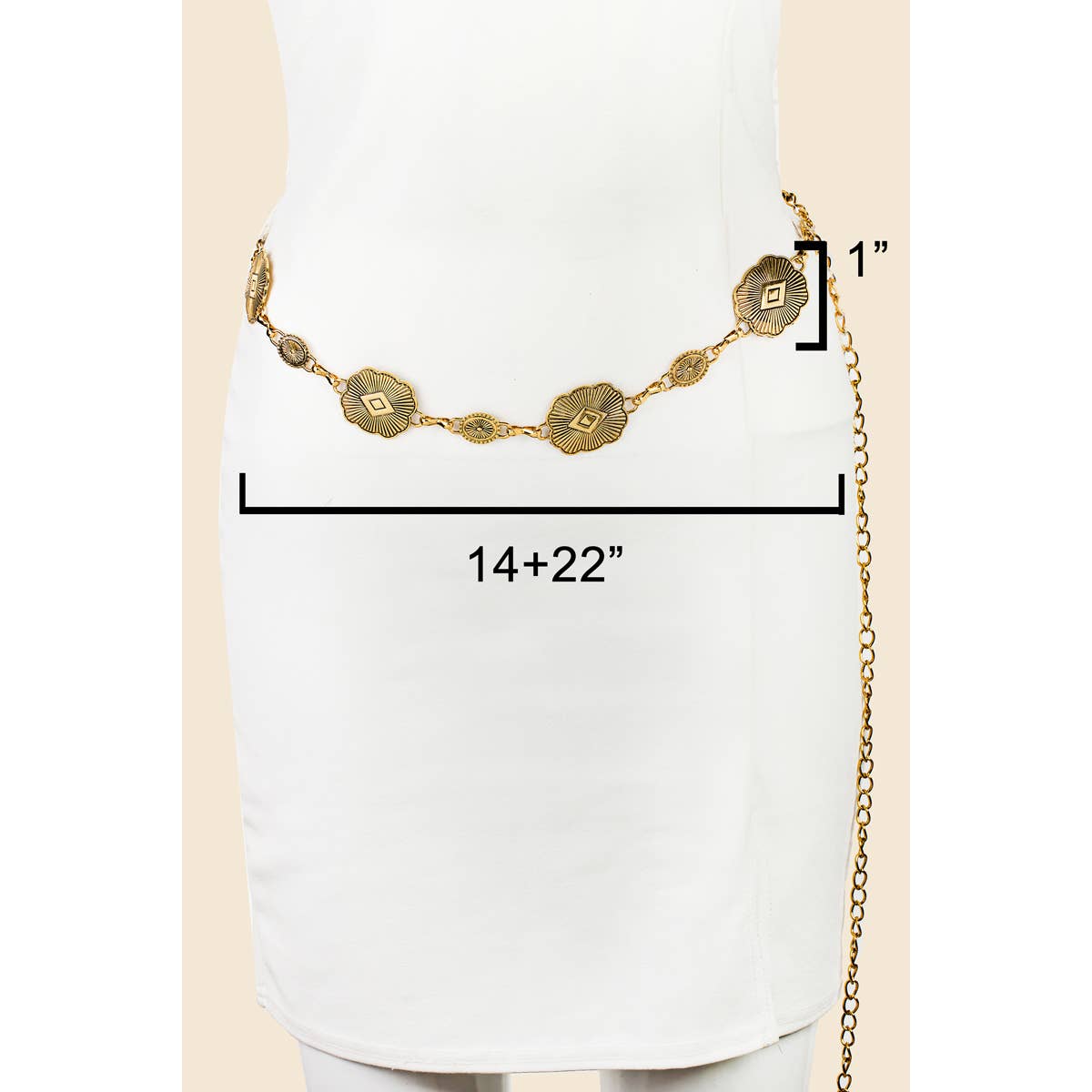 Anarchy Street - Ornate Chain Belt: S