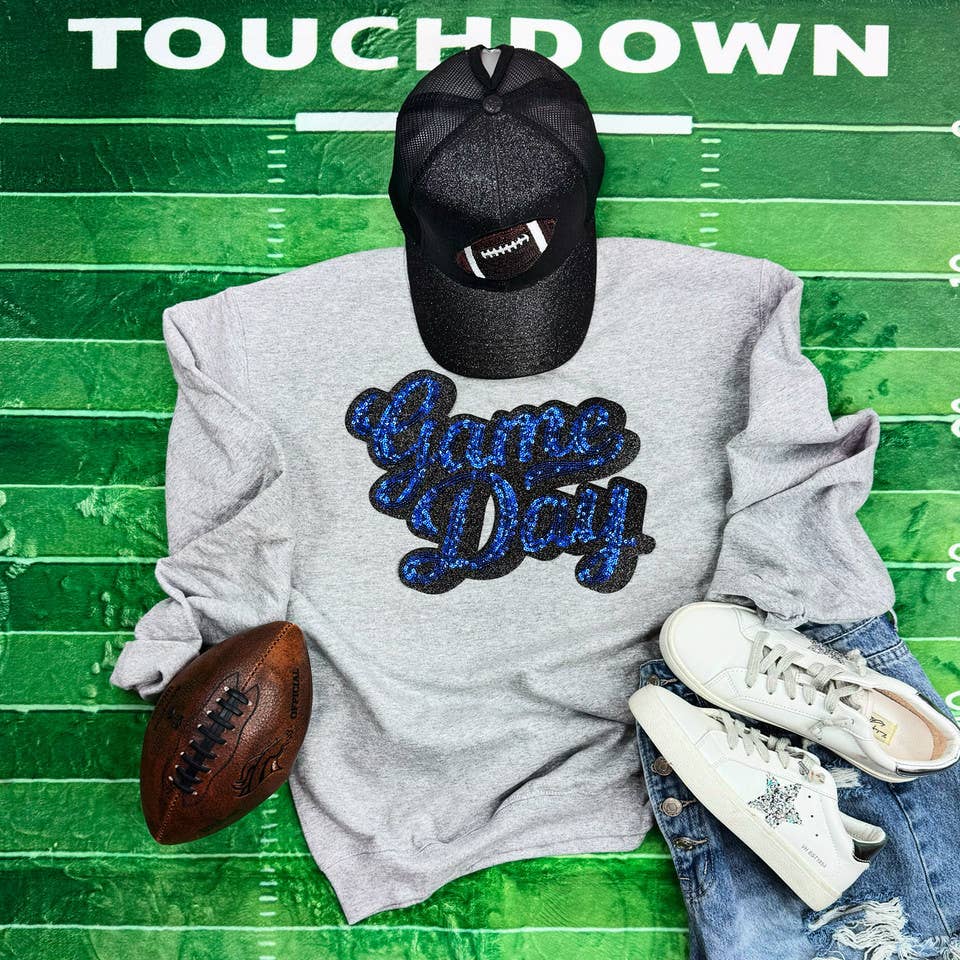 Trendy Transfers - Royal Blue Sequins Game Day Patch