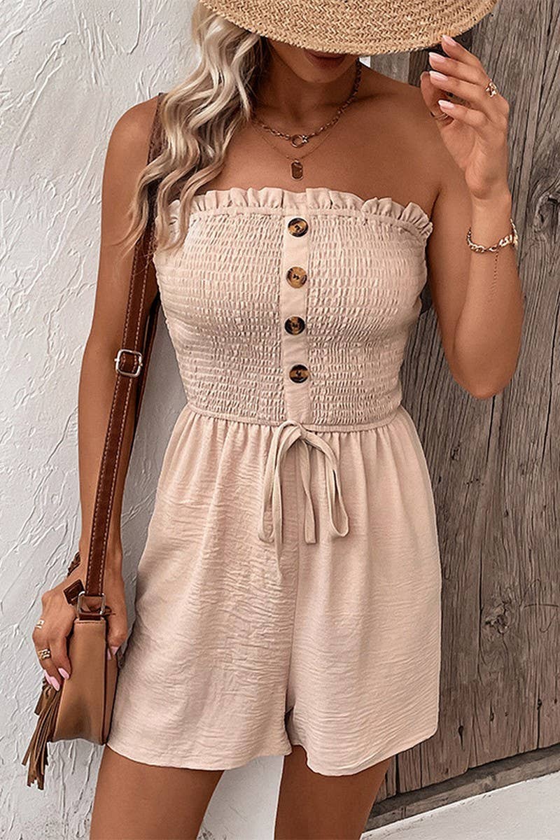 STRAPLESS SHORT JUMPSUIT