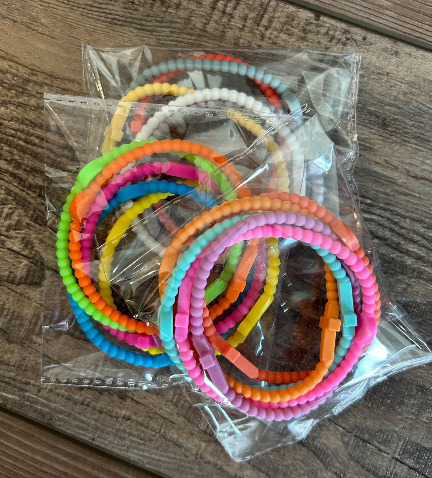 JILLIAN INK LLC - Silicone Cross Bracelet Set of 5: Neons