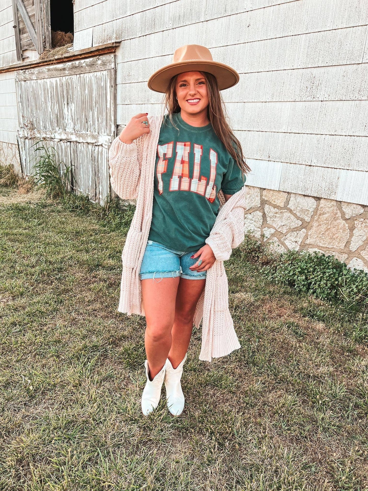 FALL PLAID TEE: