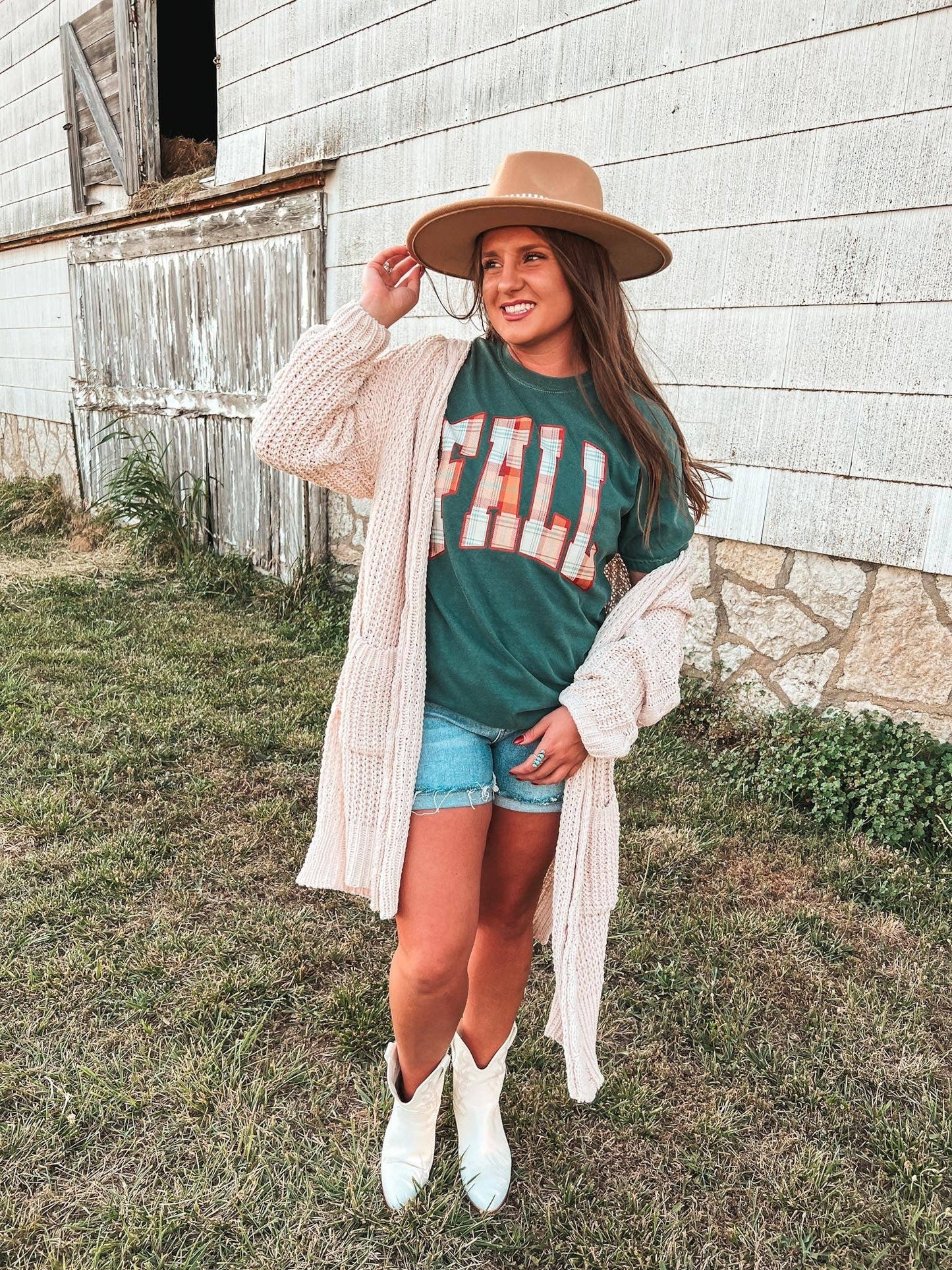 FALL PLAID TEE: