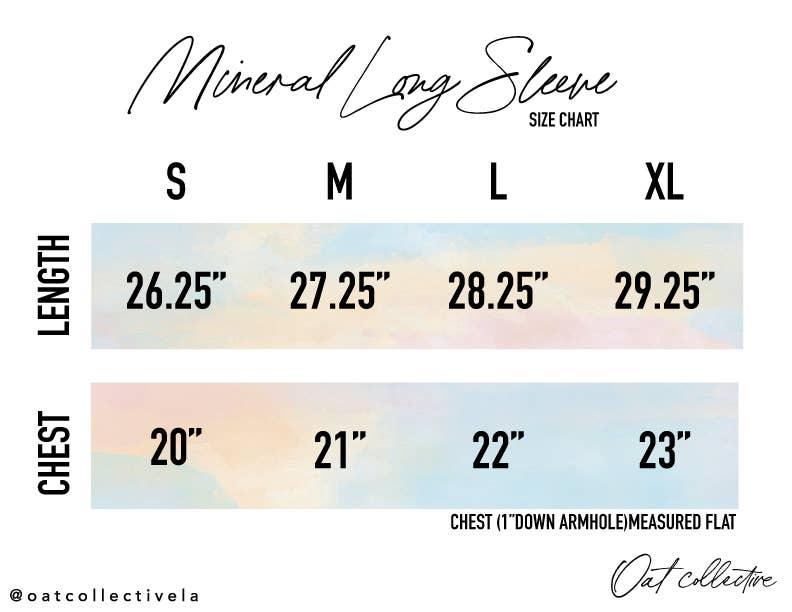 BLESSED Mineral Washed Long Sleeve Graphic : CARDINAL