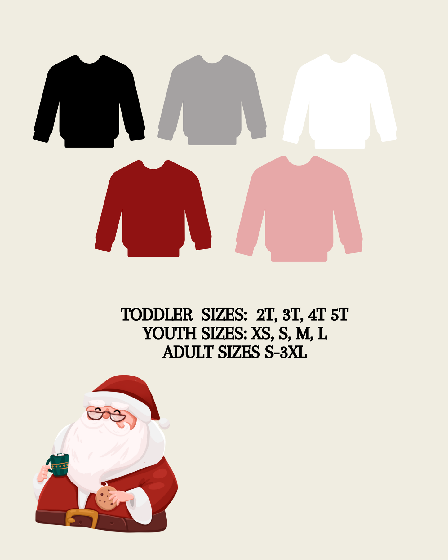 Sweatshirts with Santa Adult Ticket