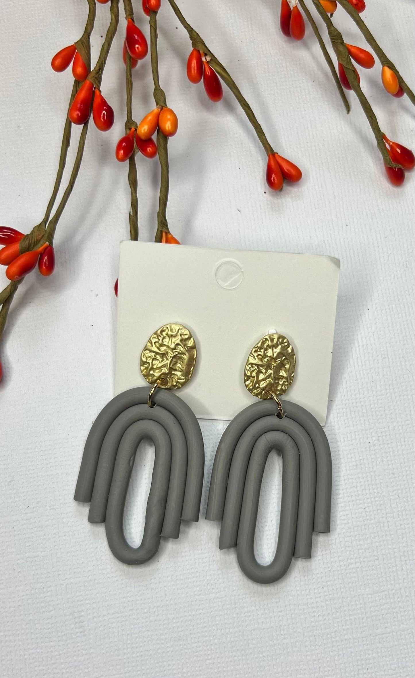 Bleu Olive Designs - Boho Smoke Polymar Clay Earrings