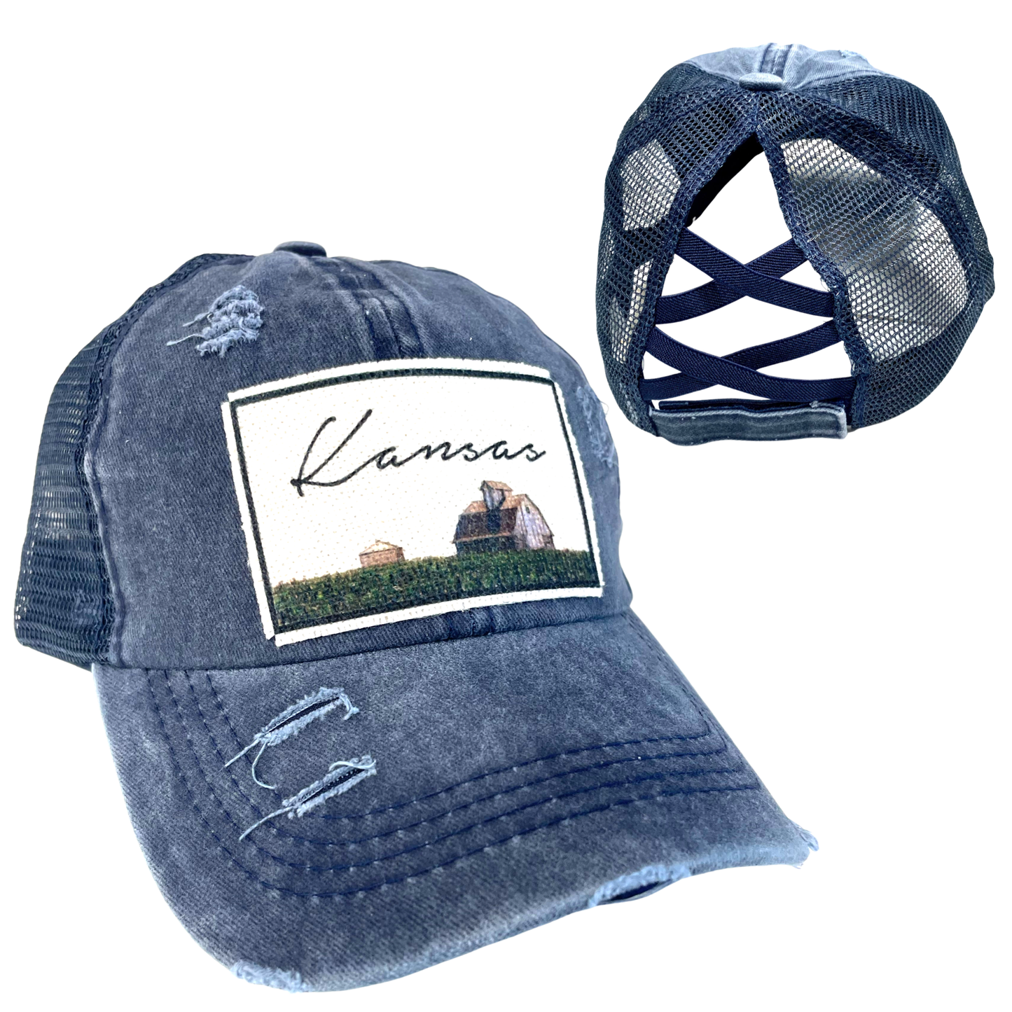 dkhandmade - KANSAS BARN HAT PONYTAIL AND UNISEX HATS