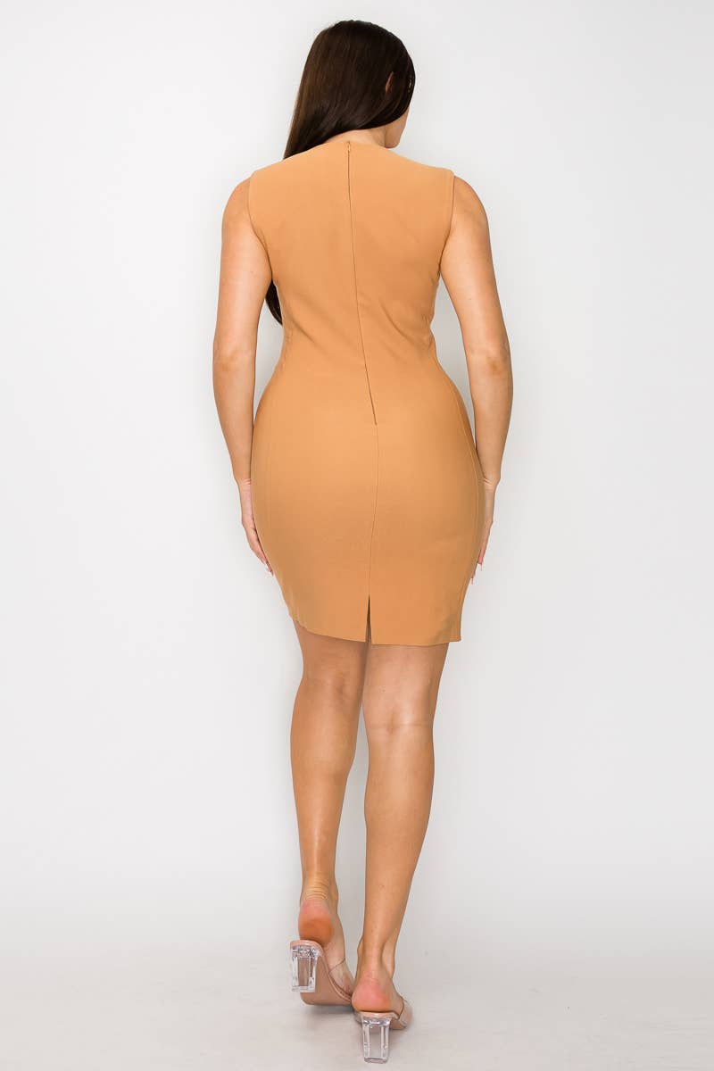 ACG Los Angeles - Solid Sleeveless Sheath Business Dress: Fuchsia / 2-Small 2-Medium 2-Large