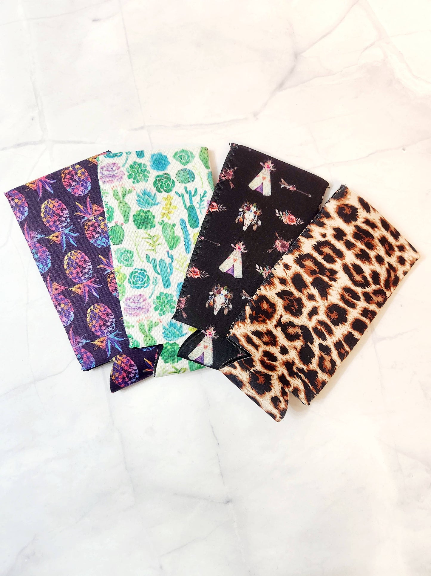 Designs by Kim - Slim can sleeve, fun accessories, cute gift, add on product: Leopard