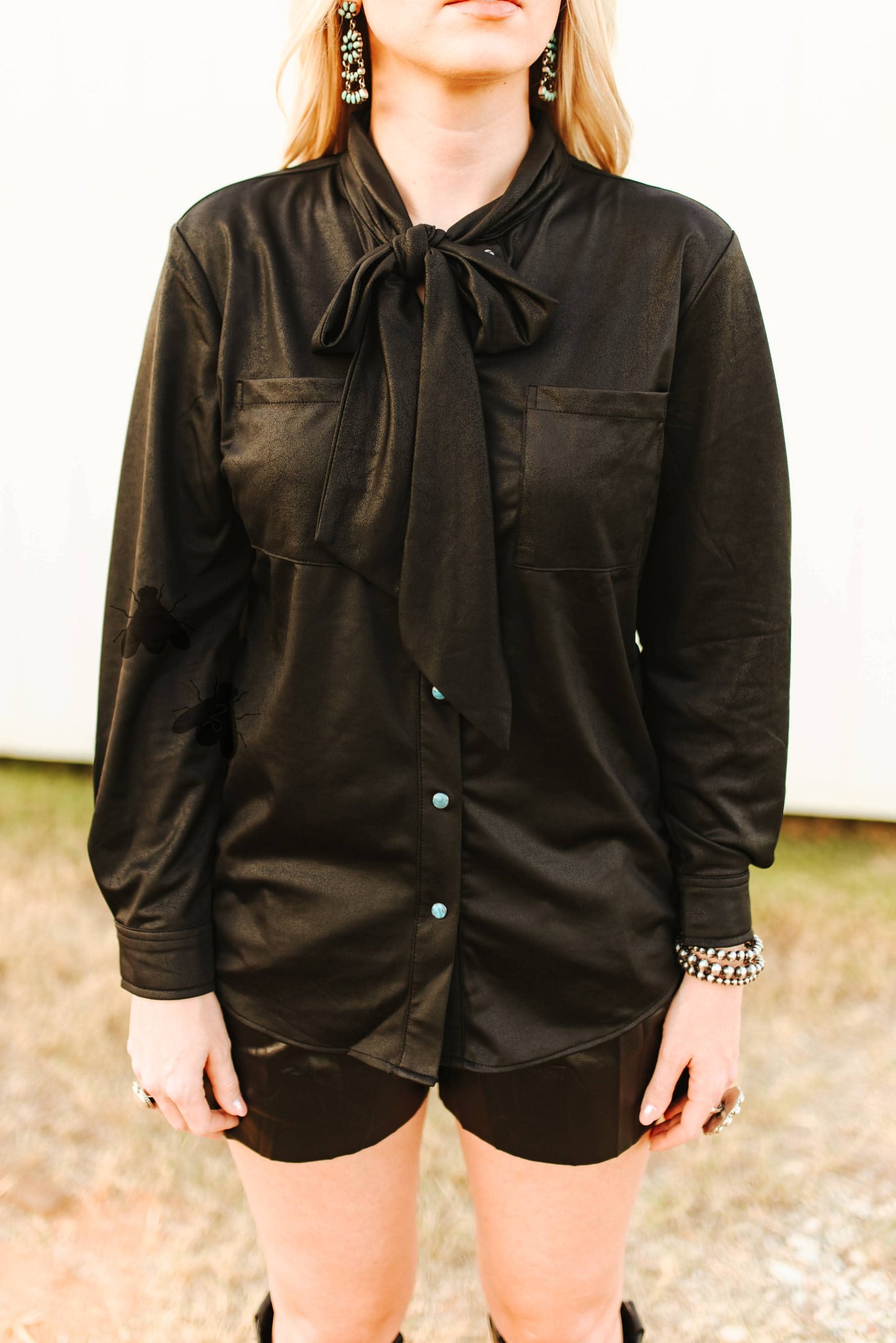2 Fly Co - LEATHER OUTLAW *MIDNIGHT: XL