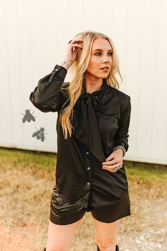 2 Fly Co - LEATHER OUTLAW *MIDNIGHT: XL