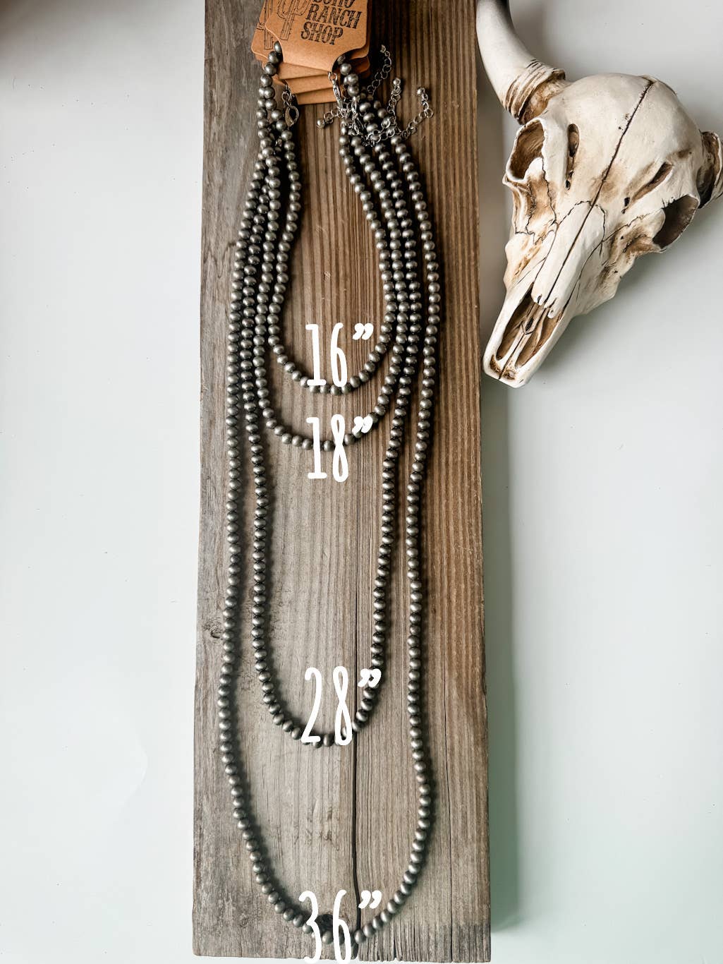 Boho Ranch Shop - Western Navajo Bead Necklace 16” 18” 28” 36”: 36”