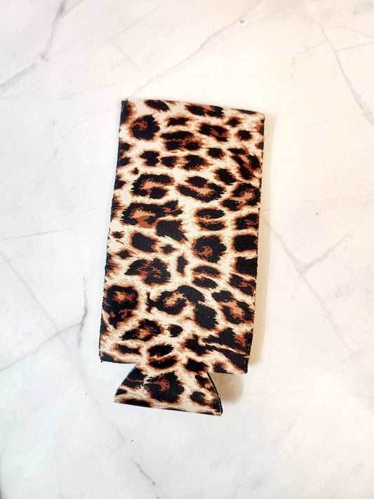 Designs by Kim - Slim can sleeve, fun accessories, cute gift, add on product: Leopard