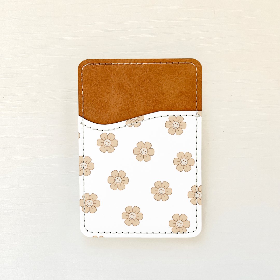Olivia + Rose - Neutral Smiley Leather Card Holder (2 Options): 2
