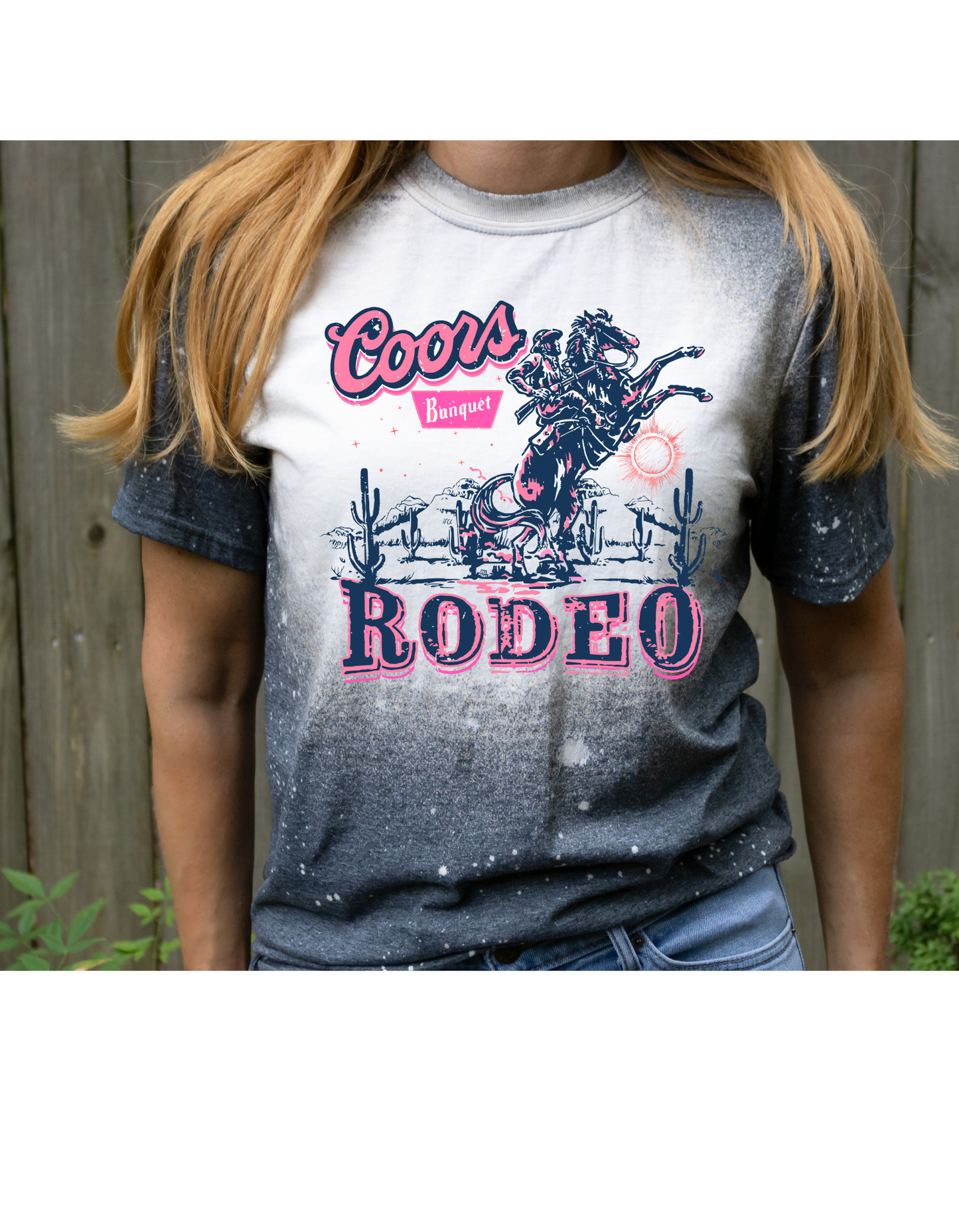 Coors Rodeo Bleached Western Graphic Tee, Unisex Soft Style