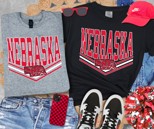 NEBRASKA Zebra Print State Icon Black