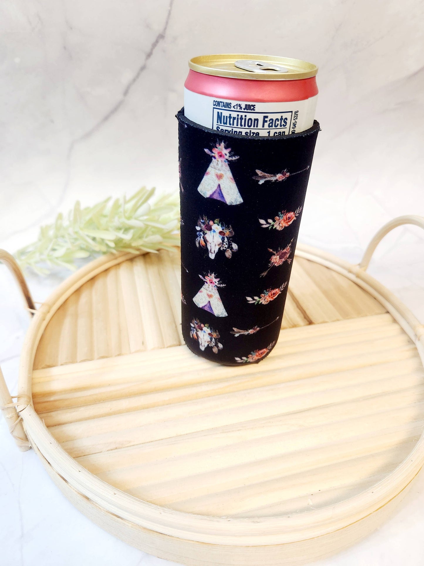 Designs by Kim - Slim can sleeve, fun accessories, cute gift, add on product: Leopard