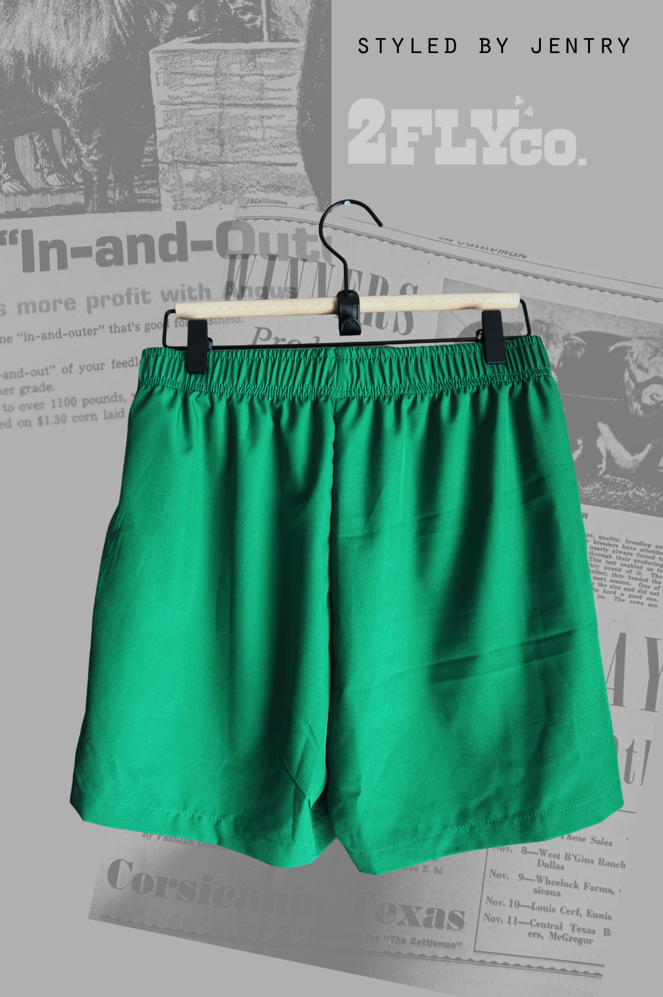 2 Fly Co - CATTLE CLUB SHORTS *HEREFORD: S