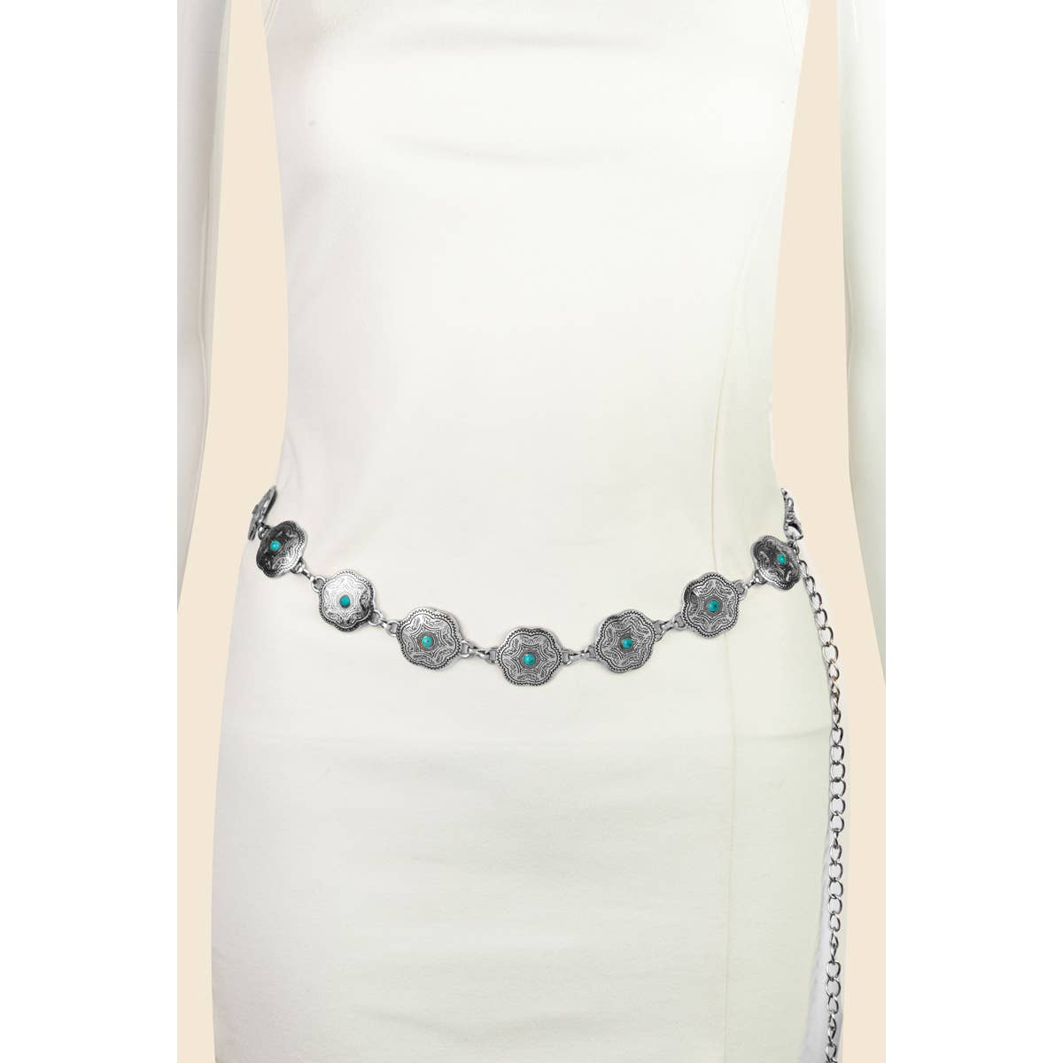 Anarchy Street - Floral Disc Western Chain Belt: S