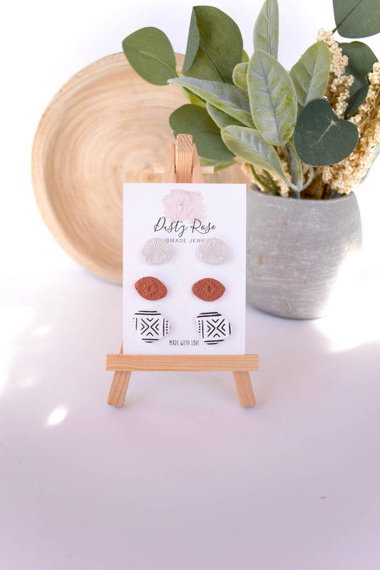 Dusty Rose Creations - Kalahari Stud Pack- Clay Earrings