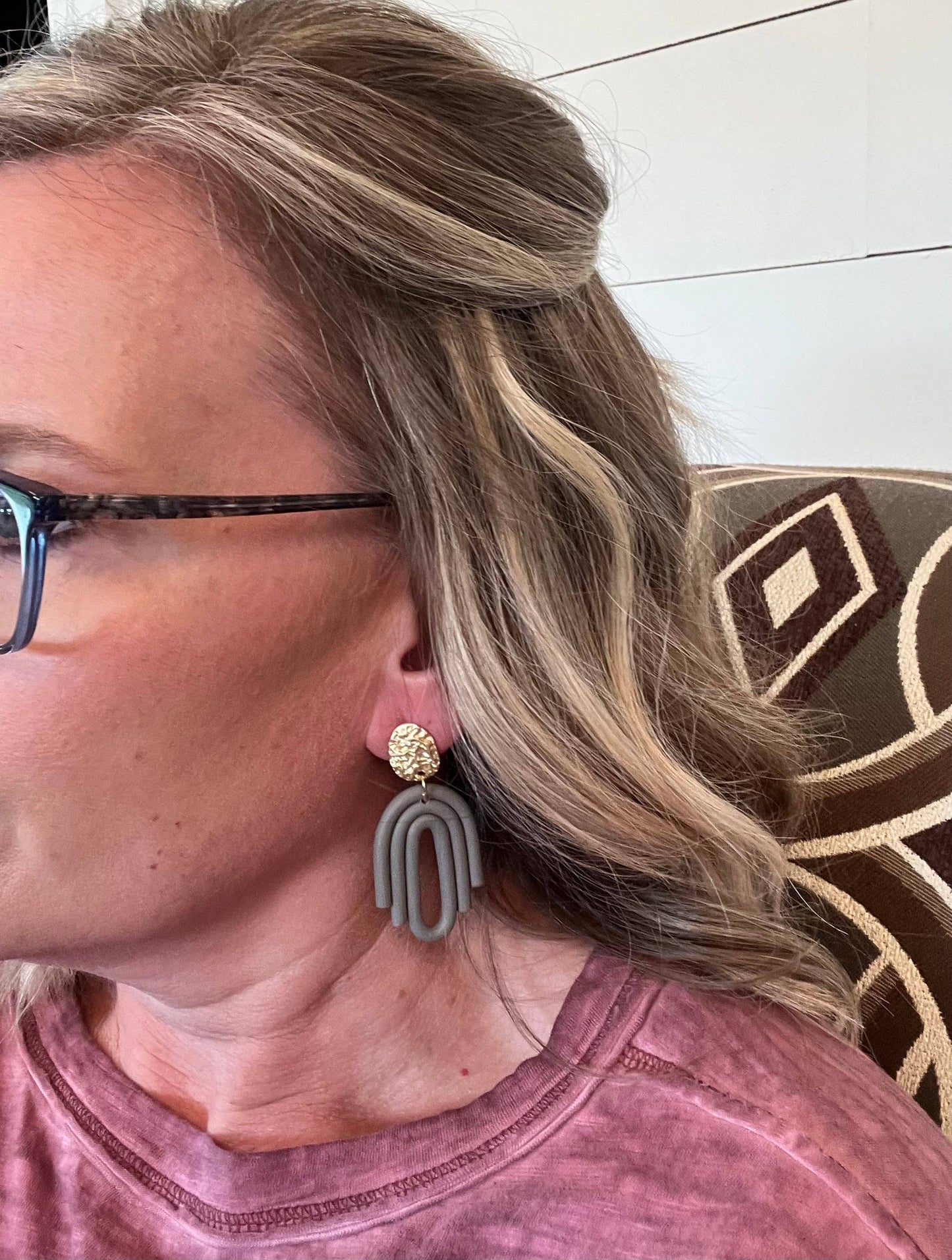 Bleu Olive Designs - Boho Smoke Polymar Clay Earrings