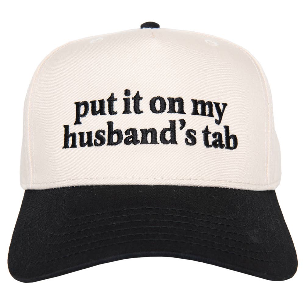 Katydid - Put It On My Husband's Tab Wholesale Two-Toned Vintage Hat: Black and Tan