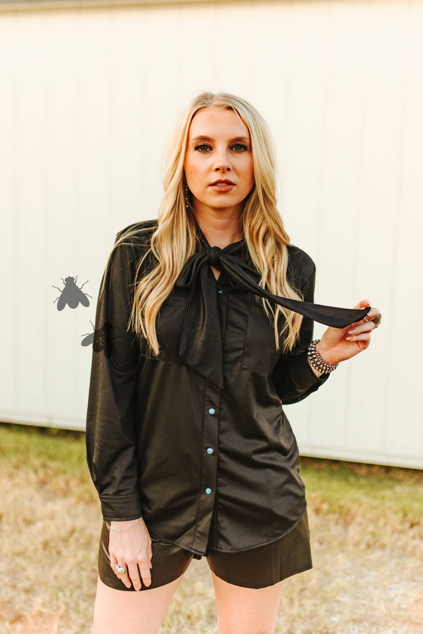 2 Fly Co - LEATHER OUTLAW *MIDNIGHT: XL