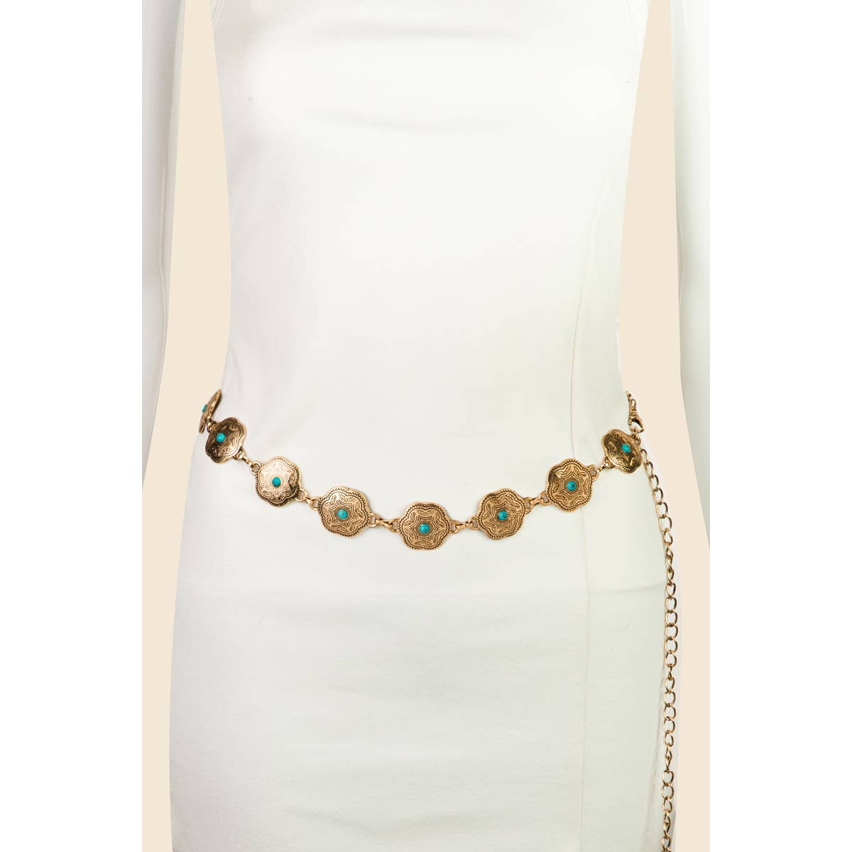 Anarchy Street - Floral Disc Western Chain Belt: S