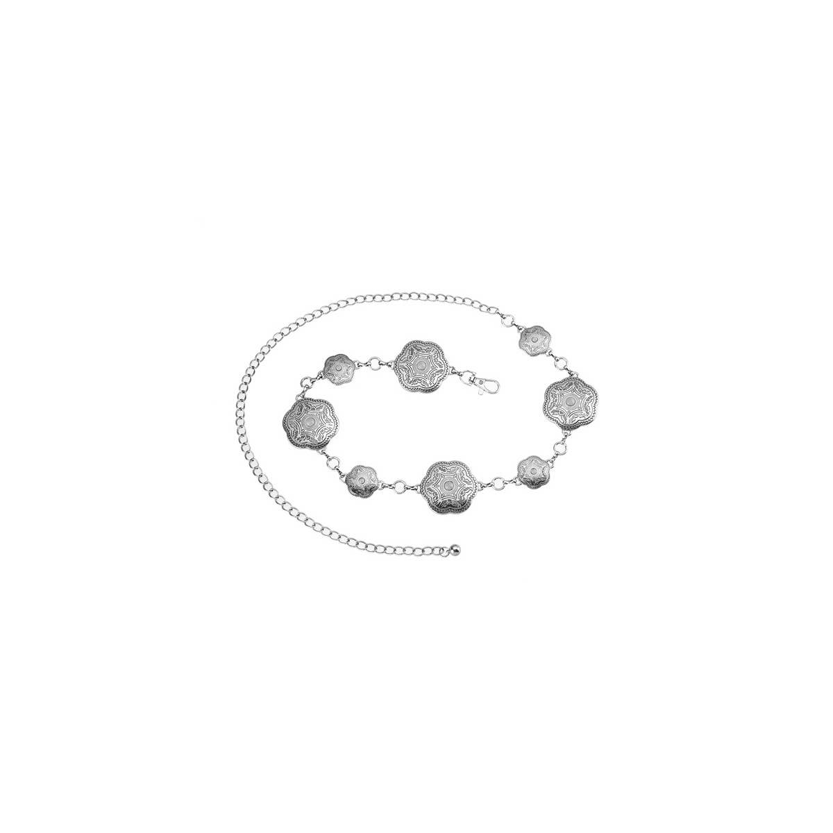 Anarchy Street - Floral Concho Chain Belt: RO