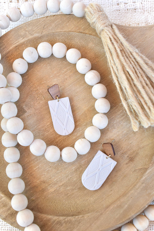 Dusty Rose Creations - Simplistic Boho Dangles- Clay Earrings