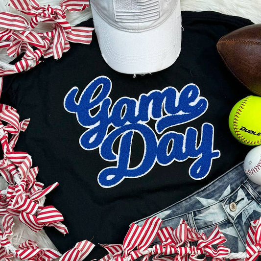 Trendy Transfers - NO SPORT Royal Game Day White Backing Chenille Patch