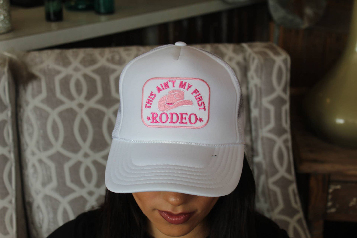 Vibes Hat Company - Aint My First Rodeo Trucker: Neon Pink Foam Trucker