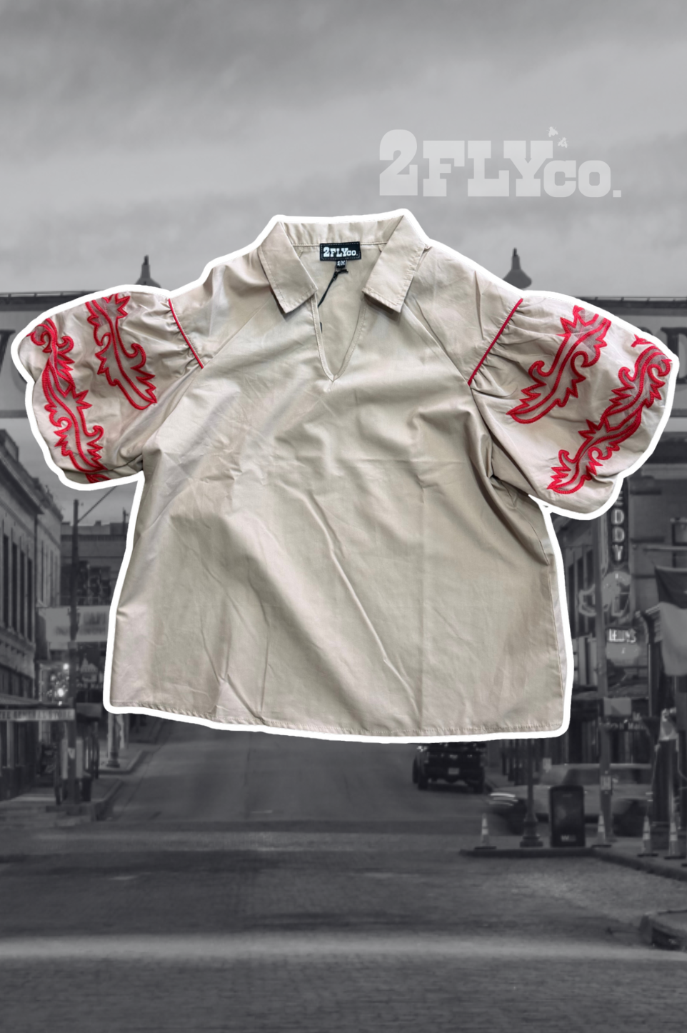 2 Fly Co - SWEETWATER STITCH *DUST/ROJO: S/M