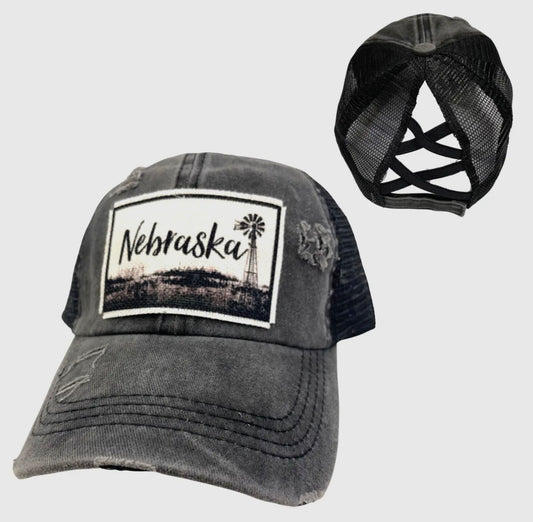 Nebraska Ponytail Hat