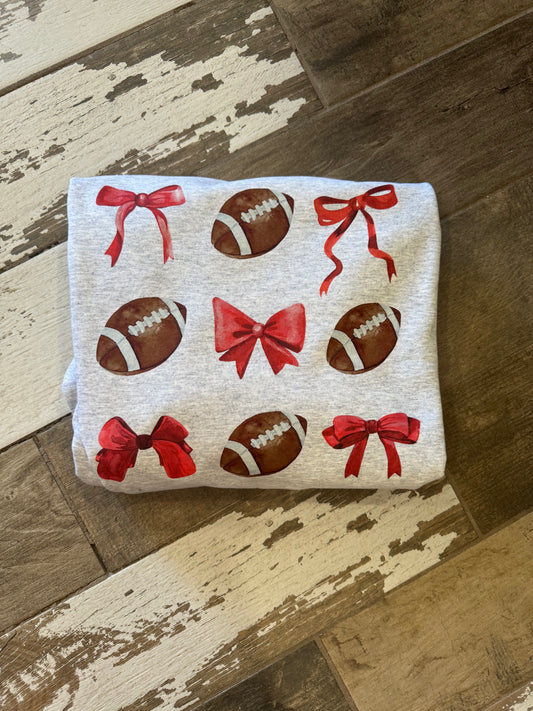 Red bows and football