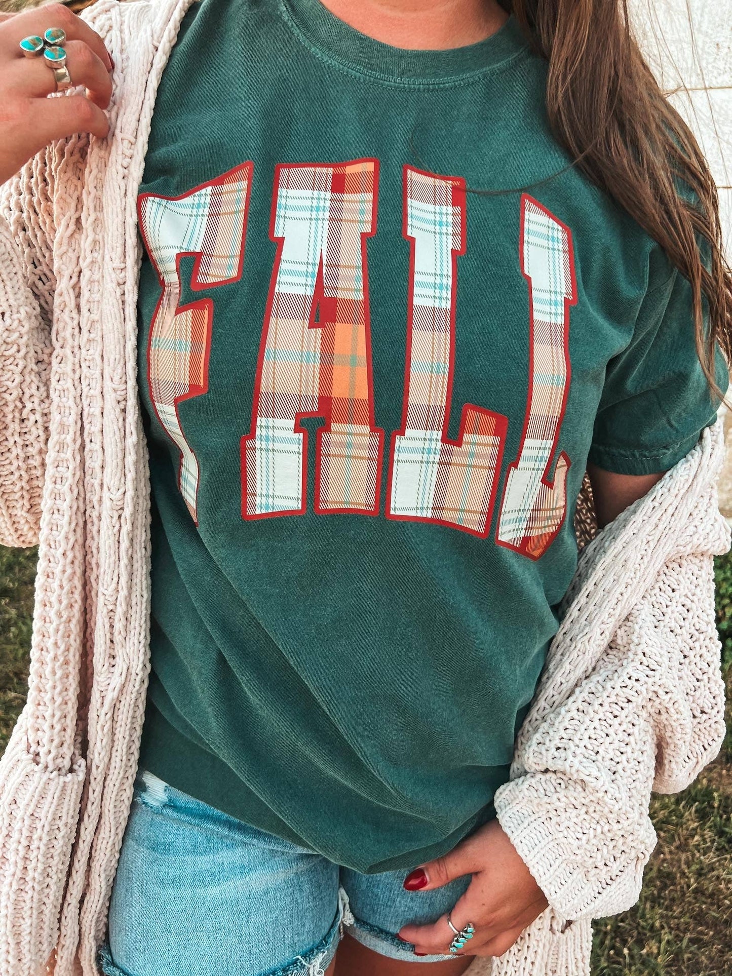 FALL PLAID TEE:
