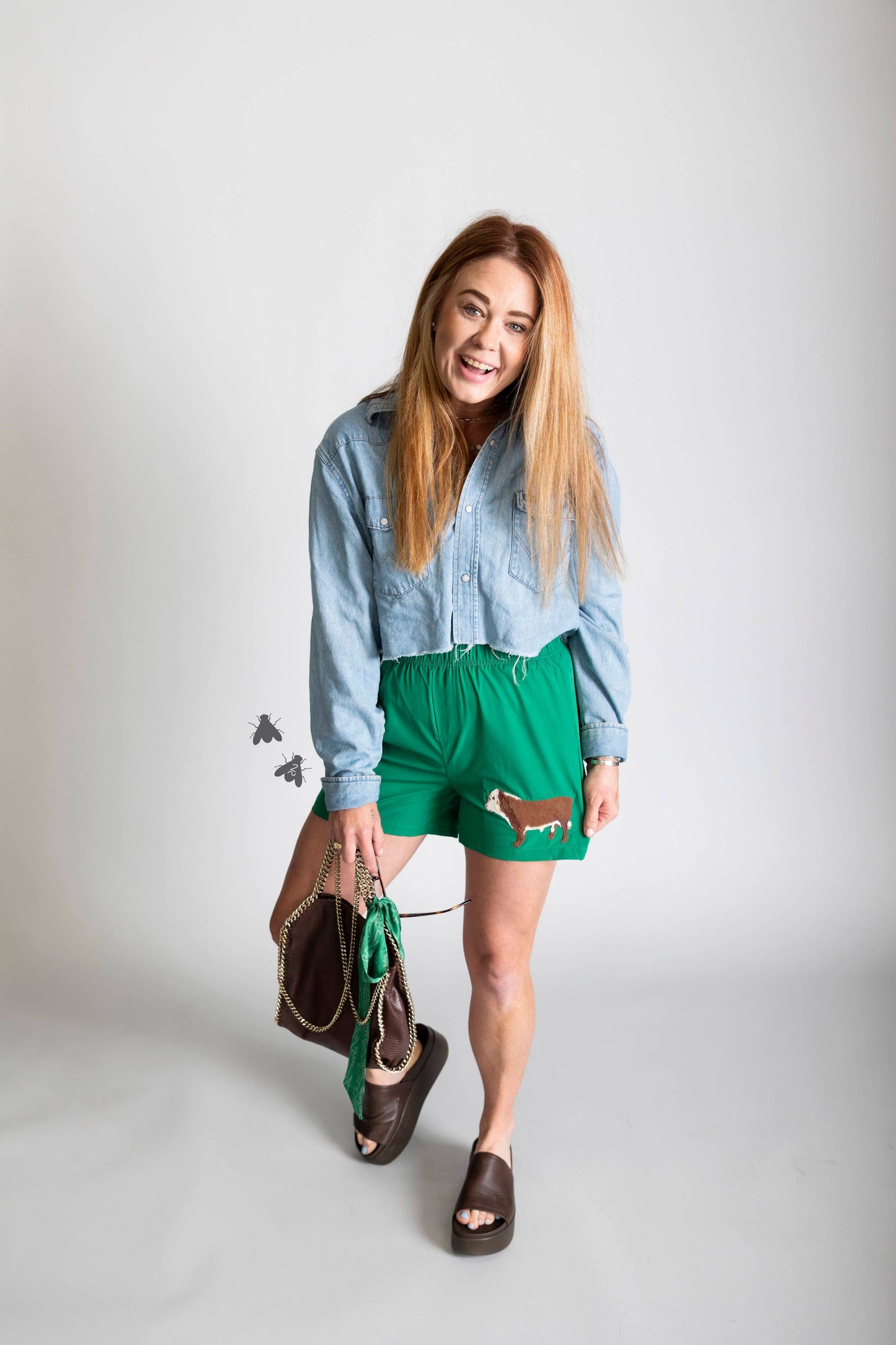 2 Fly Co - CATTLE CLUB SHORTS *HEREFORD: S