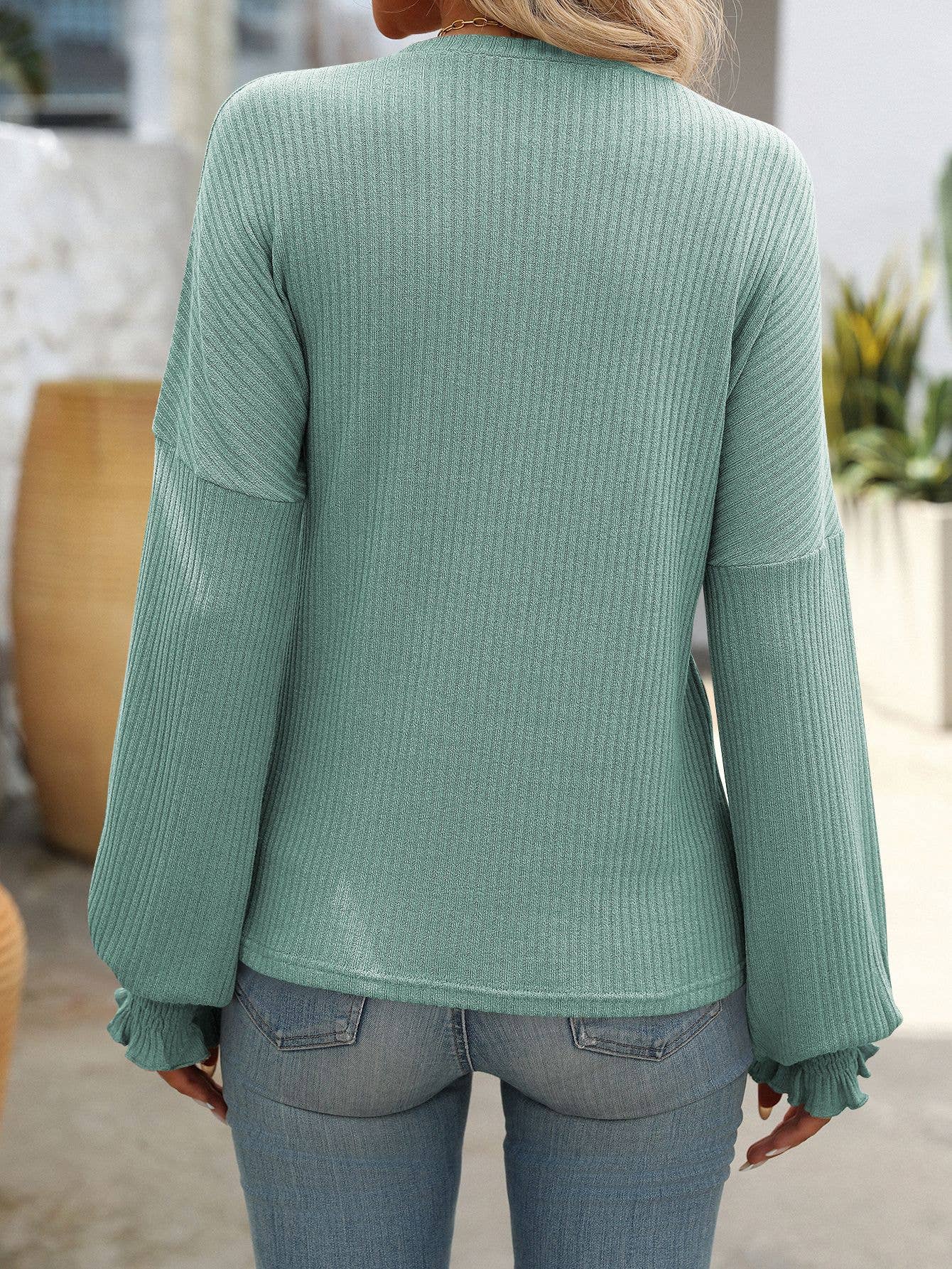 Ribbed Knit Long Sleeve