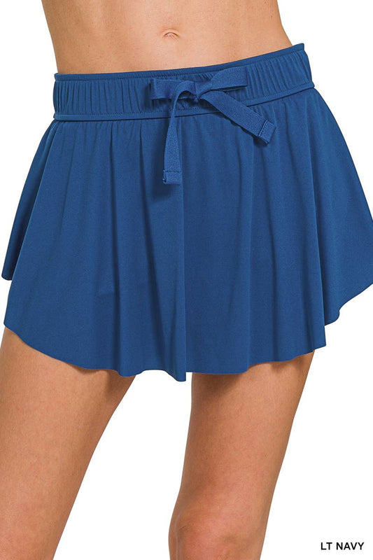 Flare Tennis Skort With Hidden Inner Pockets: