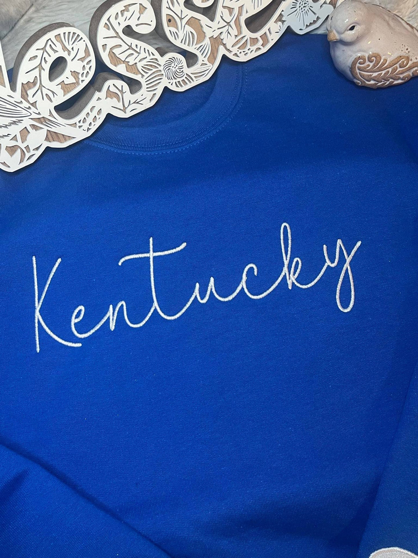 April's Sew Vinyl - Side Bow Custom Name Sweatshirt: With Side Bows / S