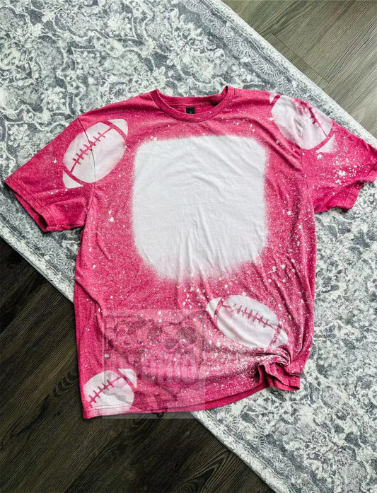 Roots.In.Ohio - Blank Bleached Football Shirt - bleached tshirt - bleached: Heather Royal Blue / Large