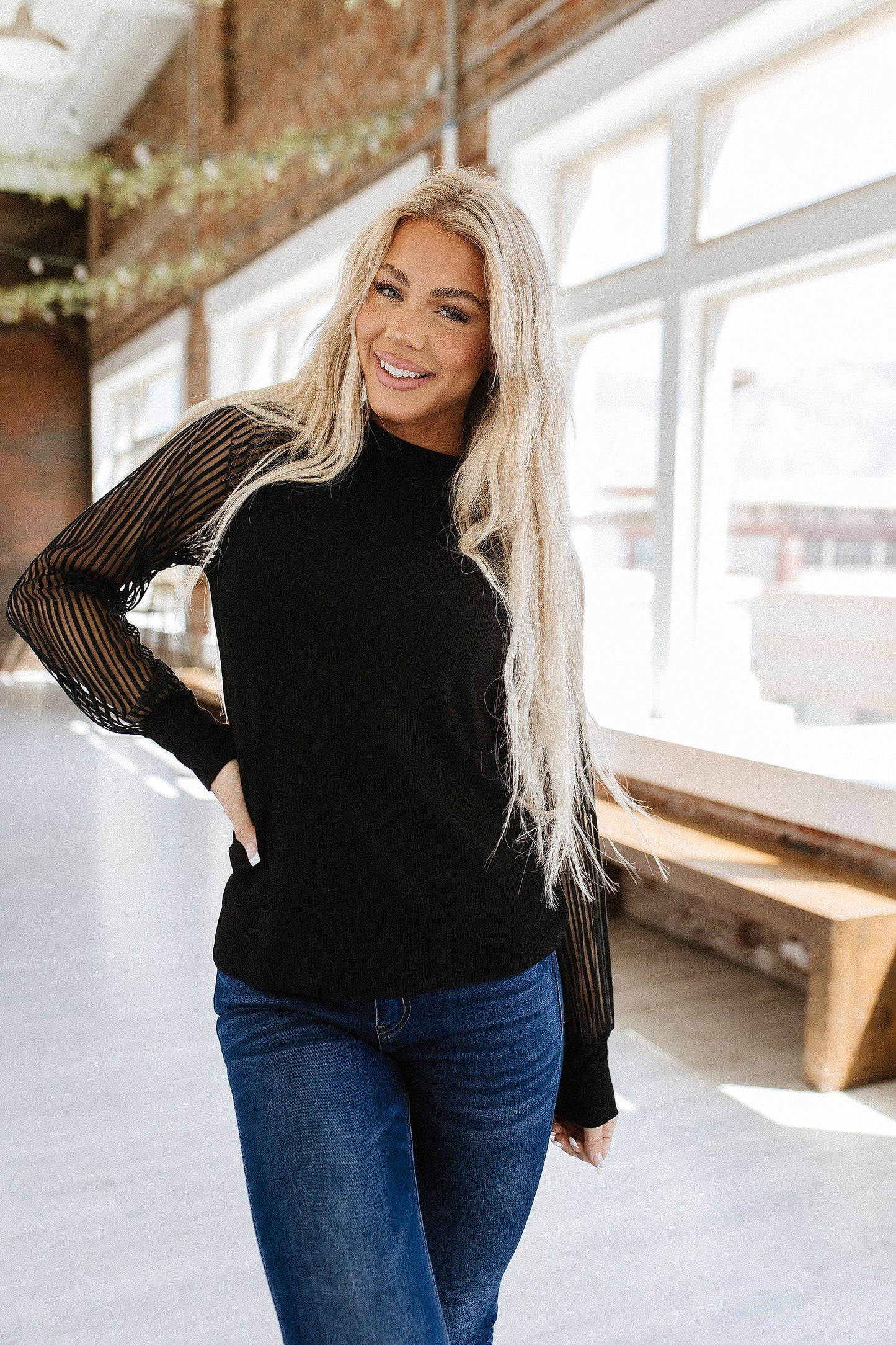 Anika Knit Top Black