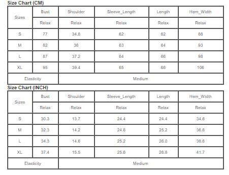 sizing chart for Textured knit blouse with floral applique mesh sleeves, crew neck, and elegant detailing for a chic and sophisticated look.