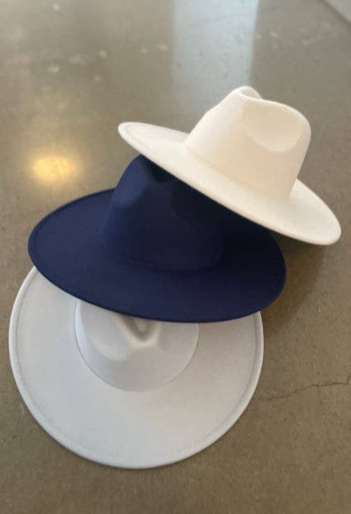 Love and Thyme - Best Seller! Vegan Felt wide Brim Panama hat in faux felt