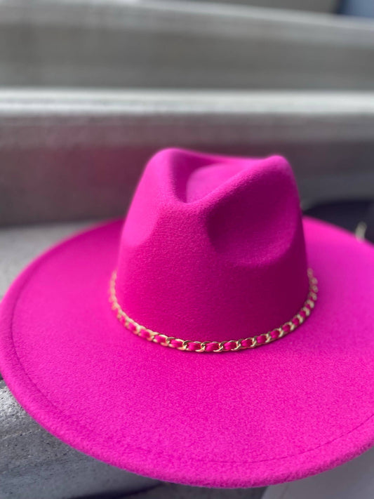 Love and Thyme - Chain with Faux Suede Insert Vegan Felt Panama Hat (Copy)